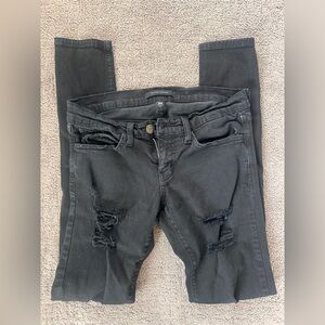 Flying Monkey Charcoal Low Rise Skinny Jeans | Distressed Denim Pants | Size 26